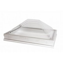 Takljuskupol 120 x 120 cm pyramid klarglas