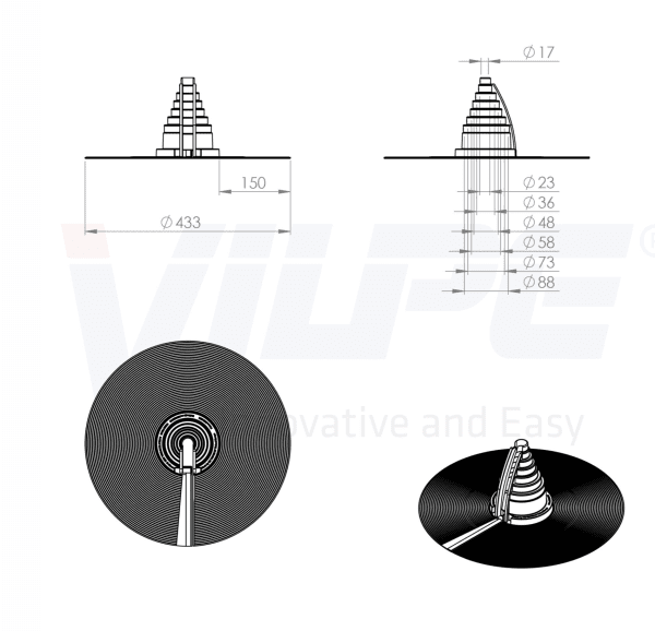 Zoom bild av Delbar stos 19‐90 mm, EPDM